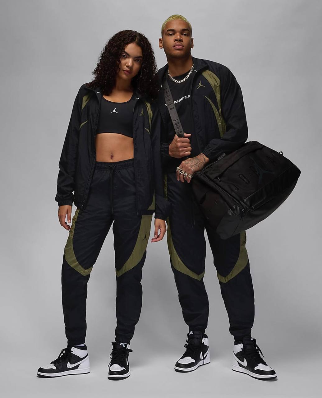 Комплект от две части Jordan Black/Olive